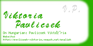 viktoria pavlicsek business card